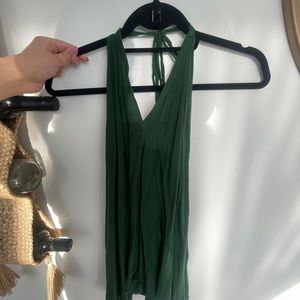 Green Halter Neck Dress